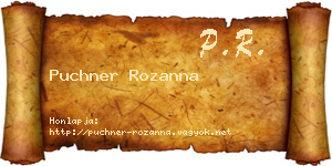 Puchner Rozanna névjegykártya